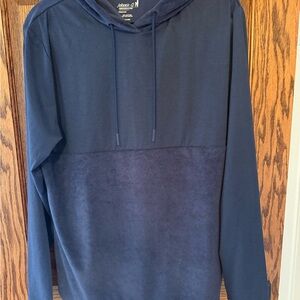 johnnie-O Haggard Mixed Media Pullover Hoodie, Navy, size medium